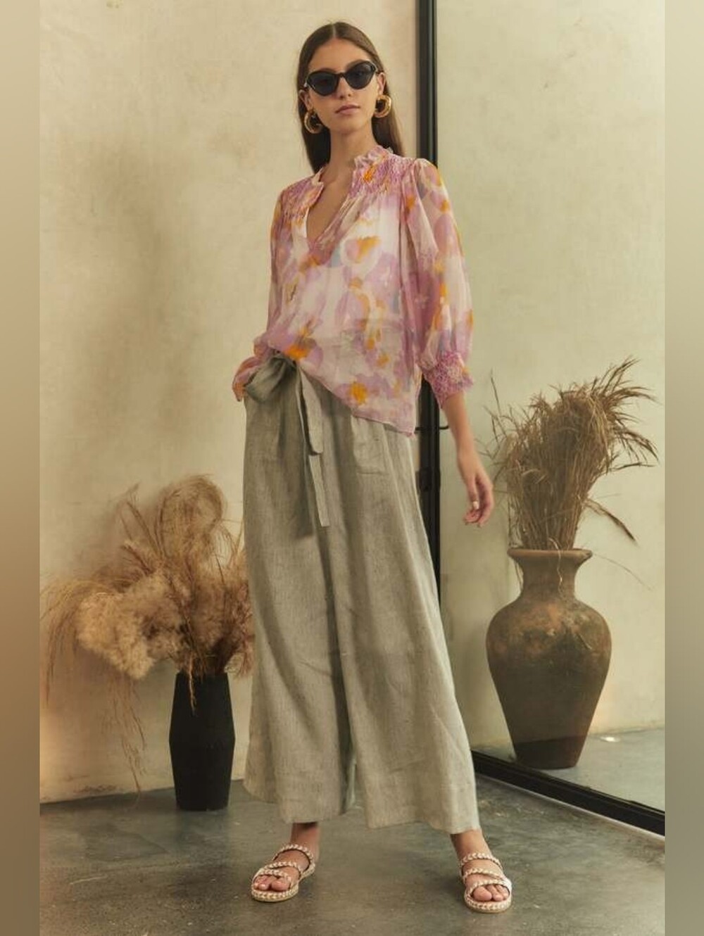Christy Lynn Cassie Top - Buttercup Floral Size Medium
